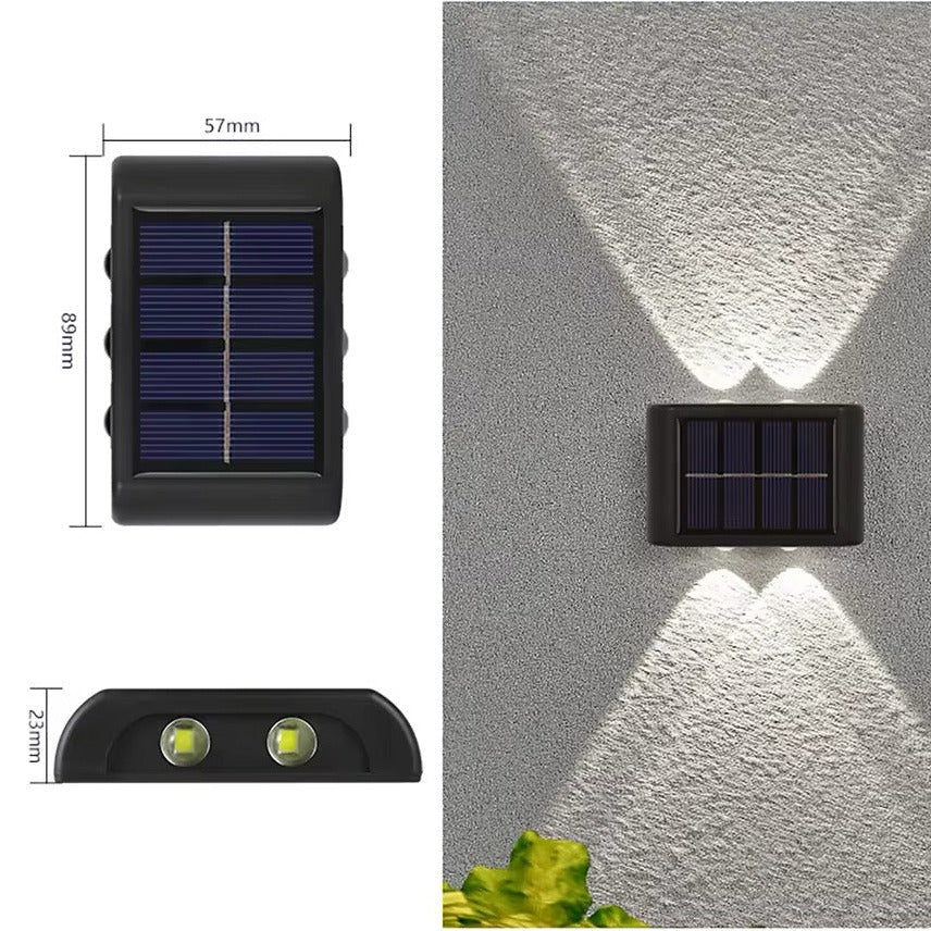 Energy-efficient LED solar outdoor wall light - TRENDVYO