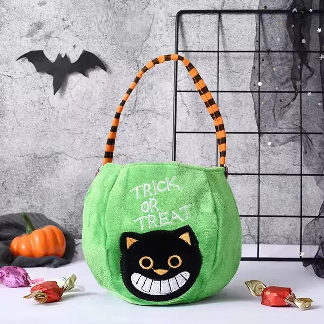 Bolsa de golosinas de calabaza de Halloween para niños