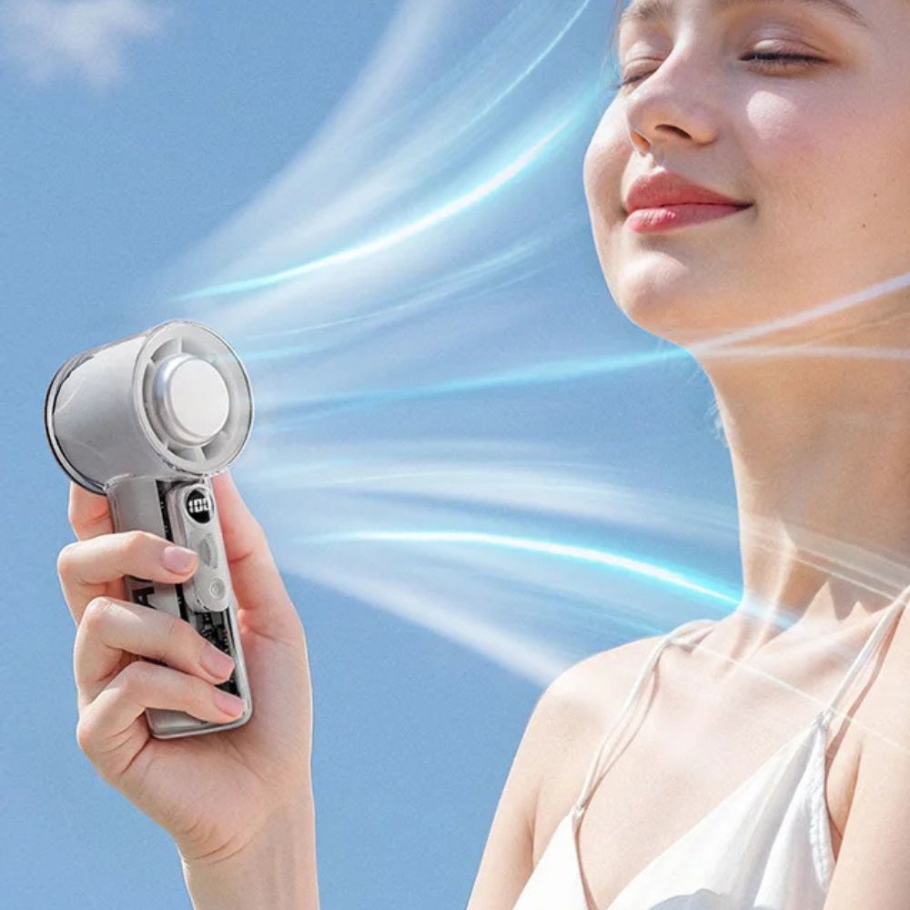 Handheld Rechargeable Fan - TRENDVYO