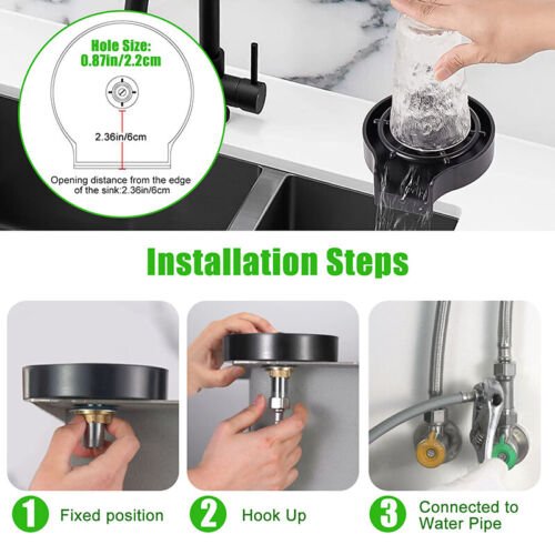 High Pressure Kitchen Sink Cup Rinser - TRENDVYO