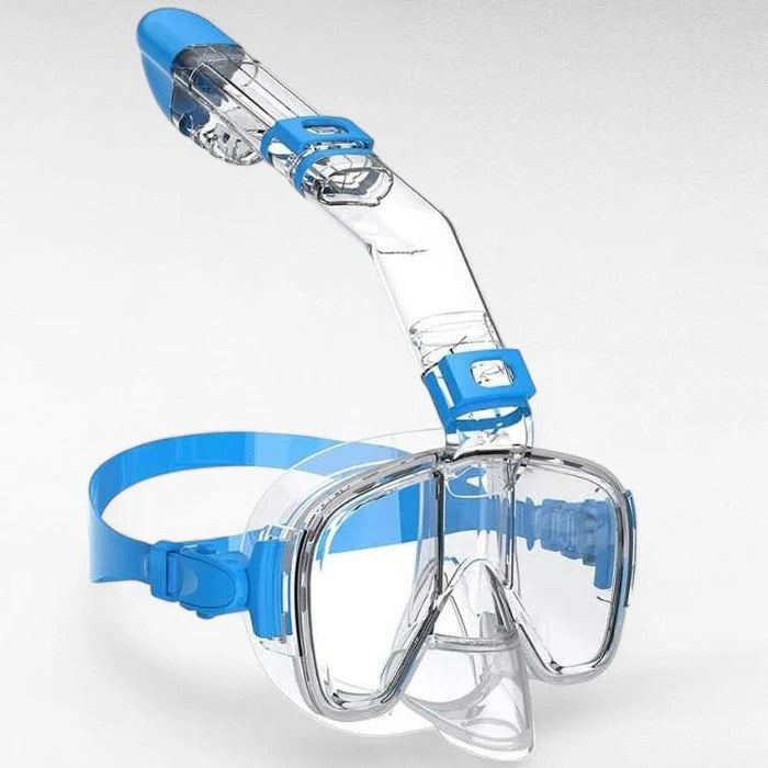 Máscara de snorkel con sistema de snorkel seco