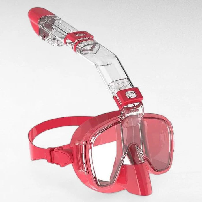 Máscara de snorkel con sistema de snorkel seco