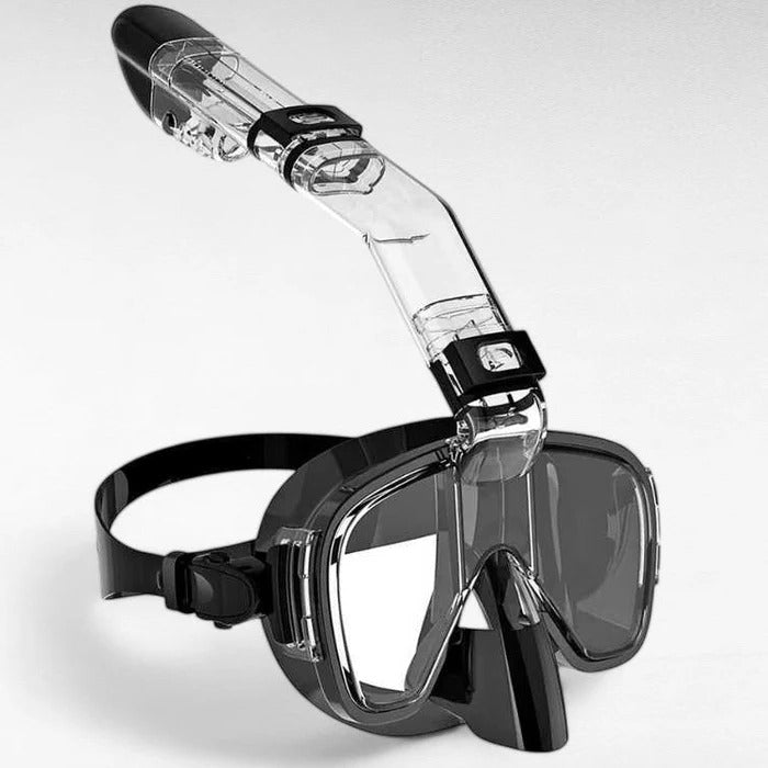 Máscara de snorkel con sistema de snorkel seco