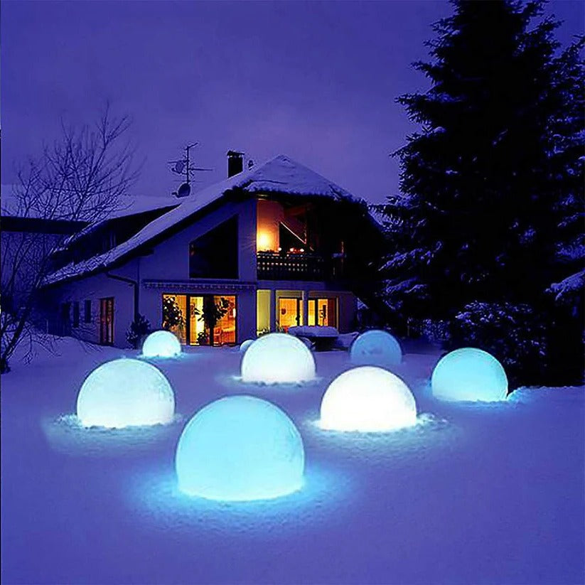 Lámpara de bola para exteriores - Inalámbrica, resistente a la intemperie, con LED de 16 colores