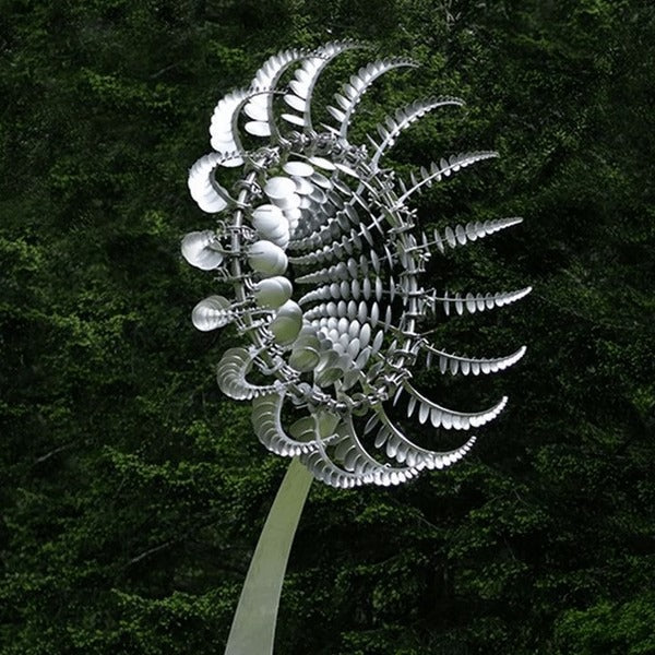 Molino de Viento Metálico para Jardín - Hélice Decorativa de Doble Movimiento para una Decoración de Jardín Única y el Regalo Perfecto
