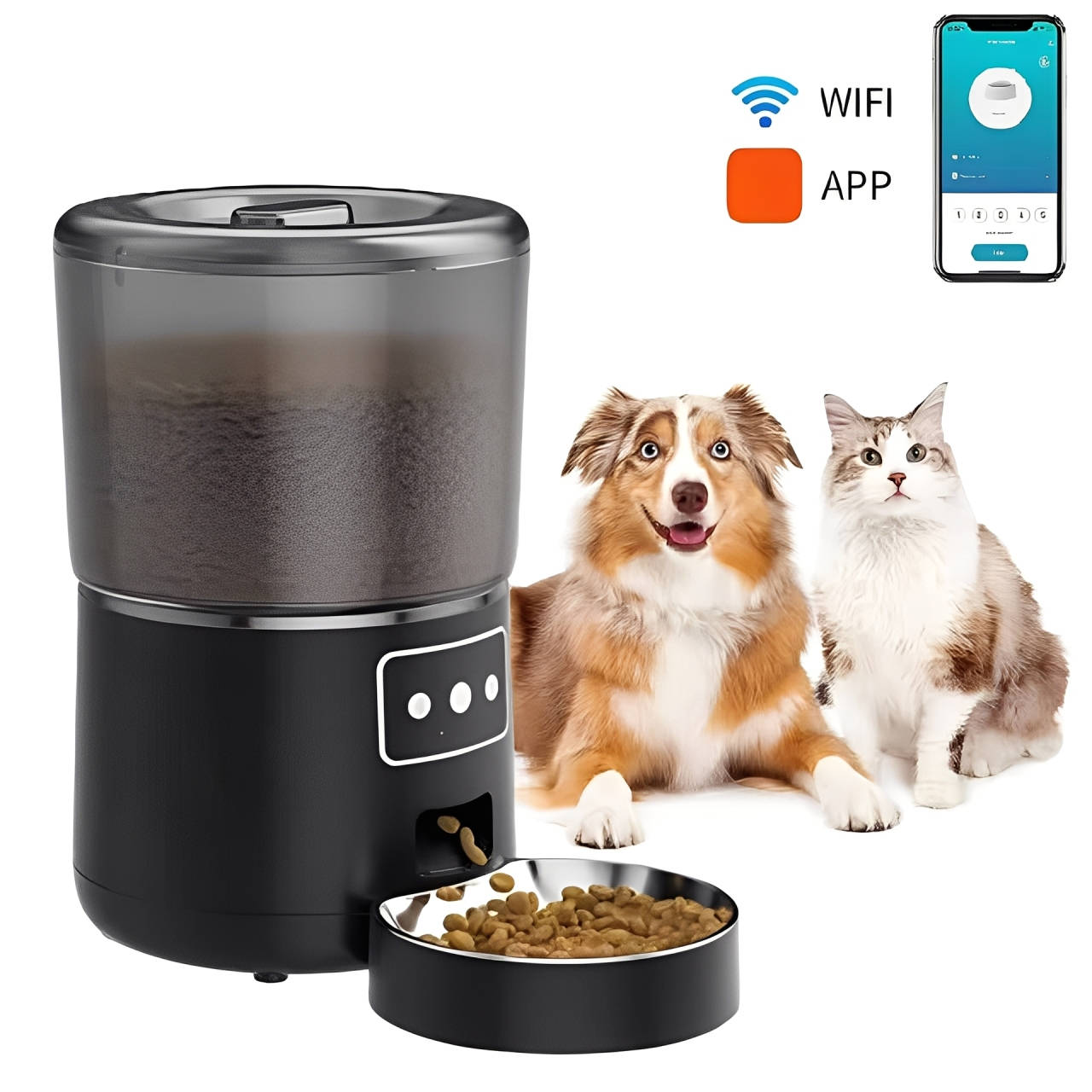 Comedero Automático Inteligente Para Mascotas Perros Gatos