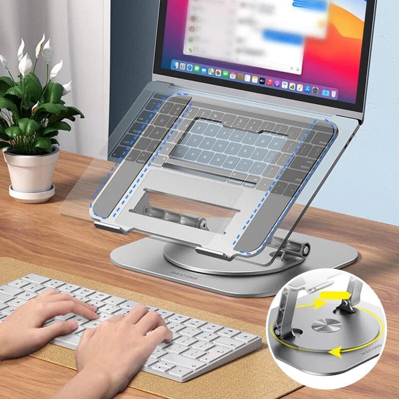 Laptop Stand Aluminum Alloy 360 Degree Rotating Bracket - TRENDVYO