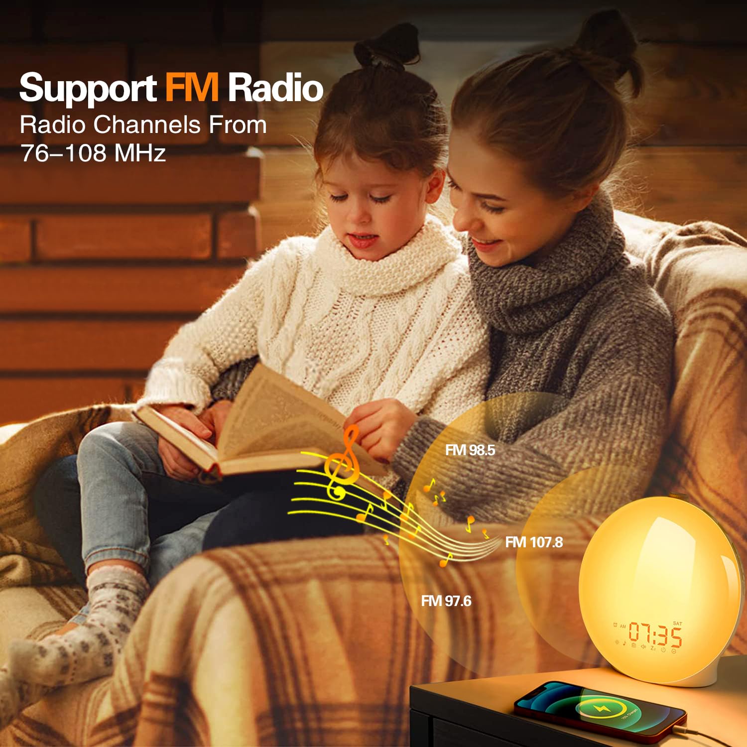 Light Alarm Clock With Nature Sounds - TRENDVYO