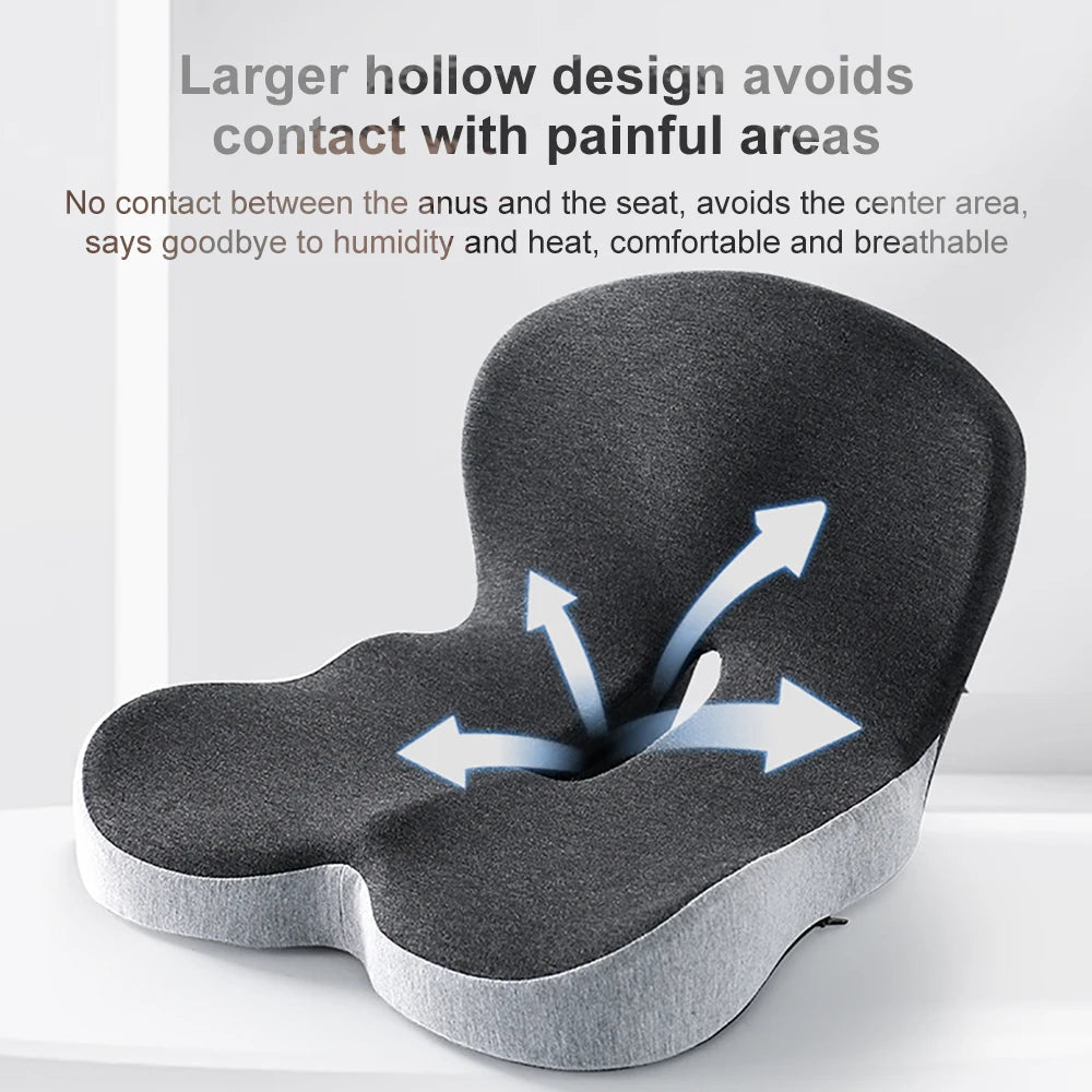 Memory Foam Lumbar Pillow Seat Cushion - TRENDVYO