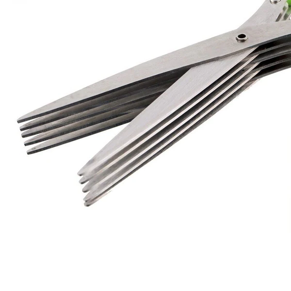 Tijeras de cocina de 5 cuchillas para ensalada