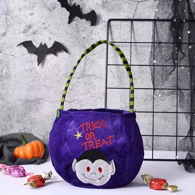 Bolsa de golosinas de calabaza de Halloween para niños