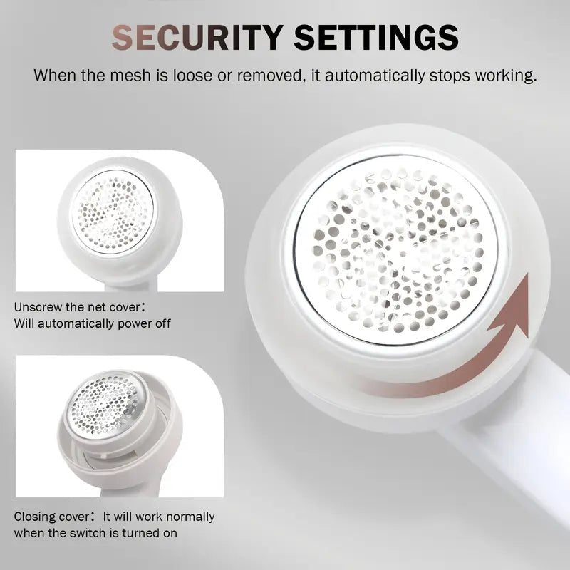 Rechargeable Electric Lint Remover for Clothing, Furniture, and Carpets - TRENDVYO