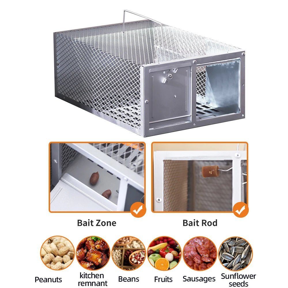Single Door Reusable Mouse Trap Metal Cage - TRENDVYO