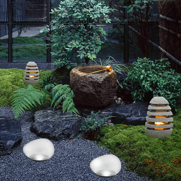 Solar Pebble ABS Sandblasted LED Outdoor Landscape Glass Light - TRENDVYO