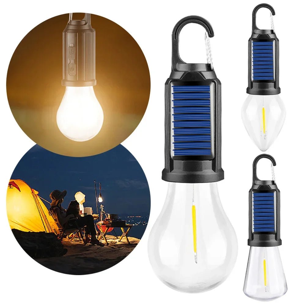 Solar Rechargeable Hooked Camping Light - TRENDVYO