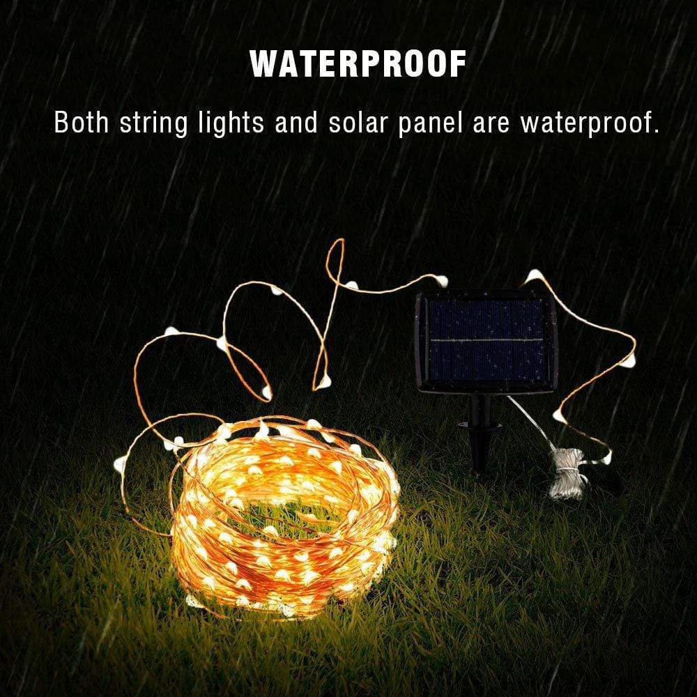 String Solar Lights Outdoor (Clear Cable) - TRENDVYO
