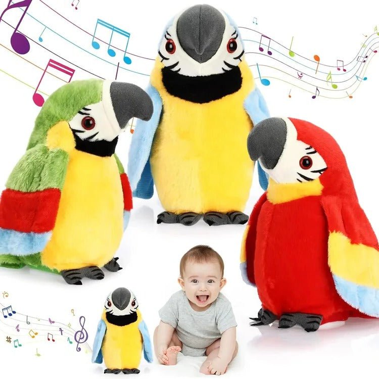 Talking & Music-Playing Parrot Plush Toy - TRENDVYO