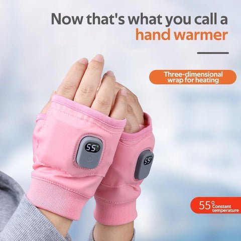 USB Rechargeable Heated Fingerless Gloves - TRENDVYO
