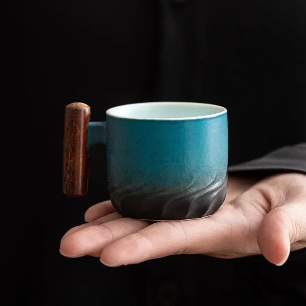 Vintage Espresso Cups With Wooden Handle - TRENDVYO