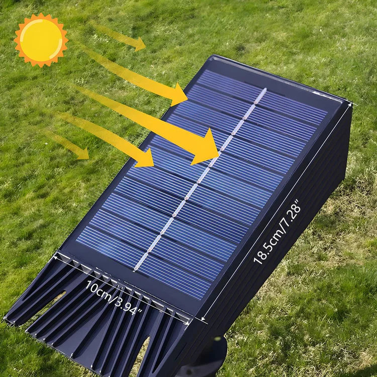 Foco solar LED impermeable con zoom múltiple para iluminación de paisajes RGB