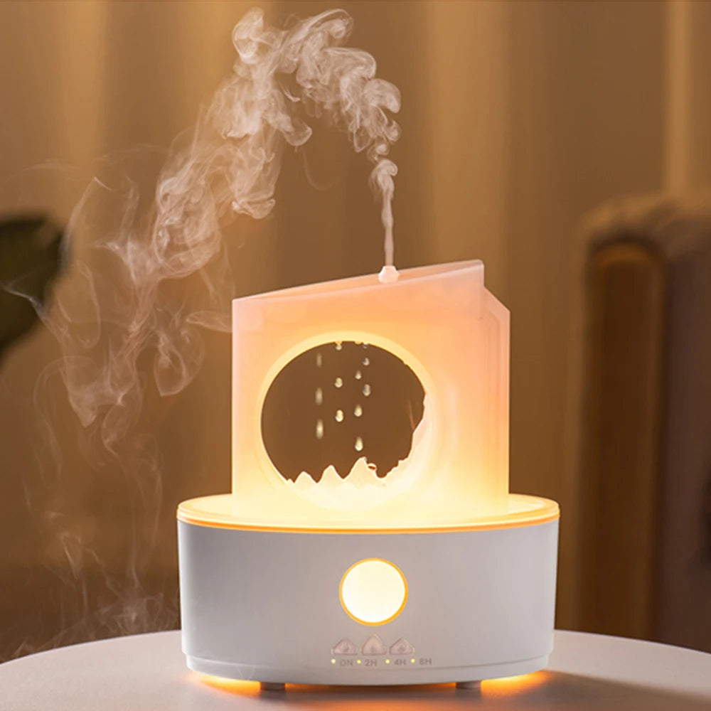 Difusor y humidificador de aceites esenciales Nubes de lluvia