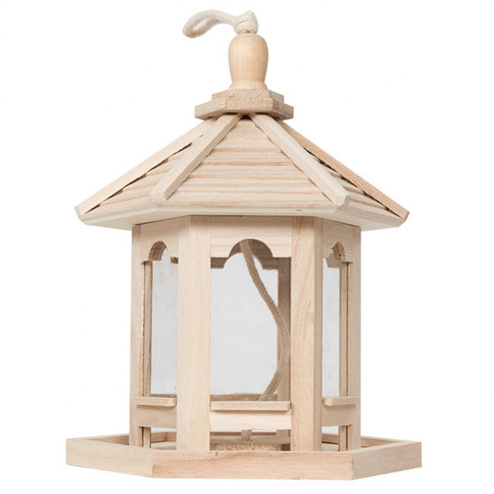 Wooden Transparent Household Bird Feeder - TRENDVYO