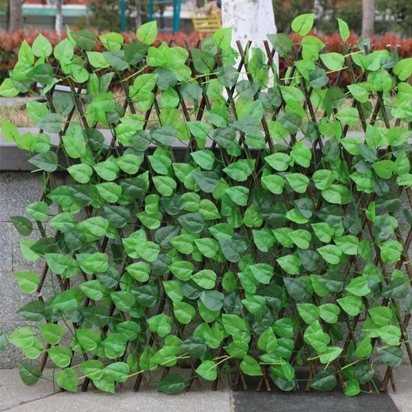 Valla Retráctil de Plantas Artificiales para Jardín