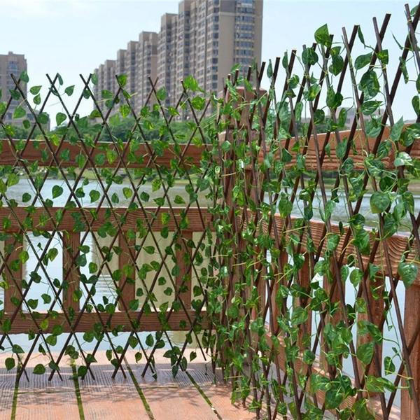 Valla Retráctil de Plantas Artificiales para Jardín