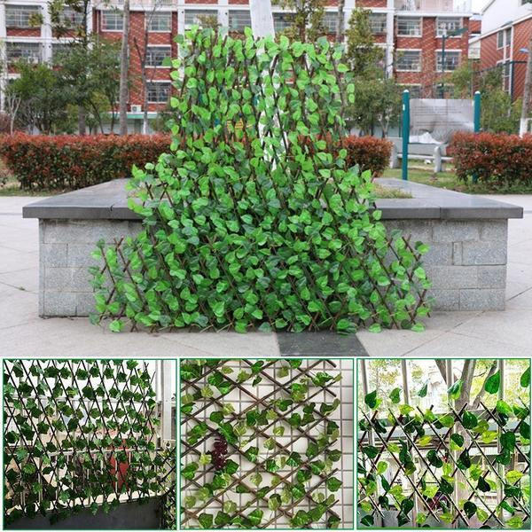 Valla Retráctil de Plantas Artificiales para Jardín