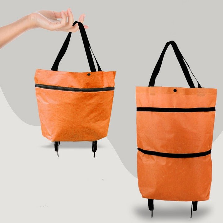 2-in-1 Foldable Shopping Bag with Wheels - TRENDVYO