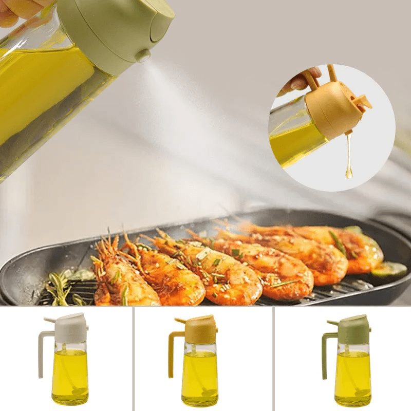 2-in-1 Glass Oil Sprayer and Dispenser - TRENDVYO