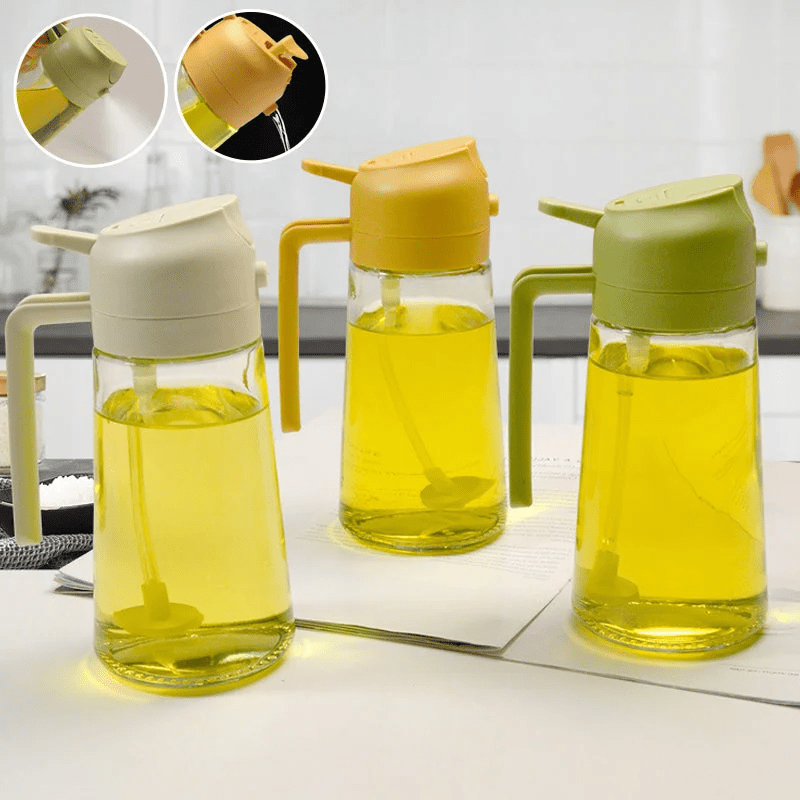 2-in-1 Glass Oil Sprayer and Dispenser - TRENDVYO
