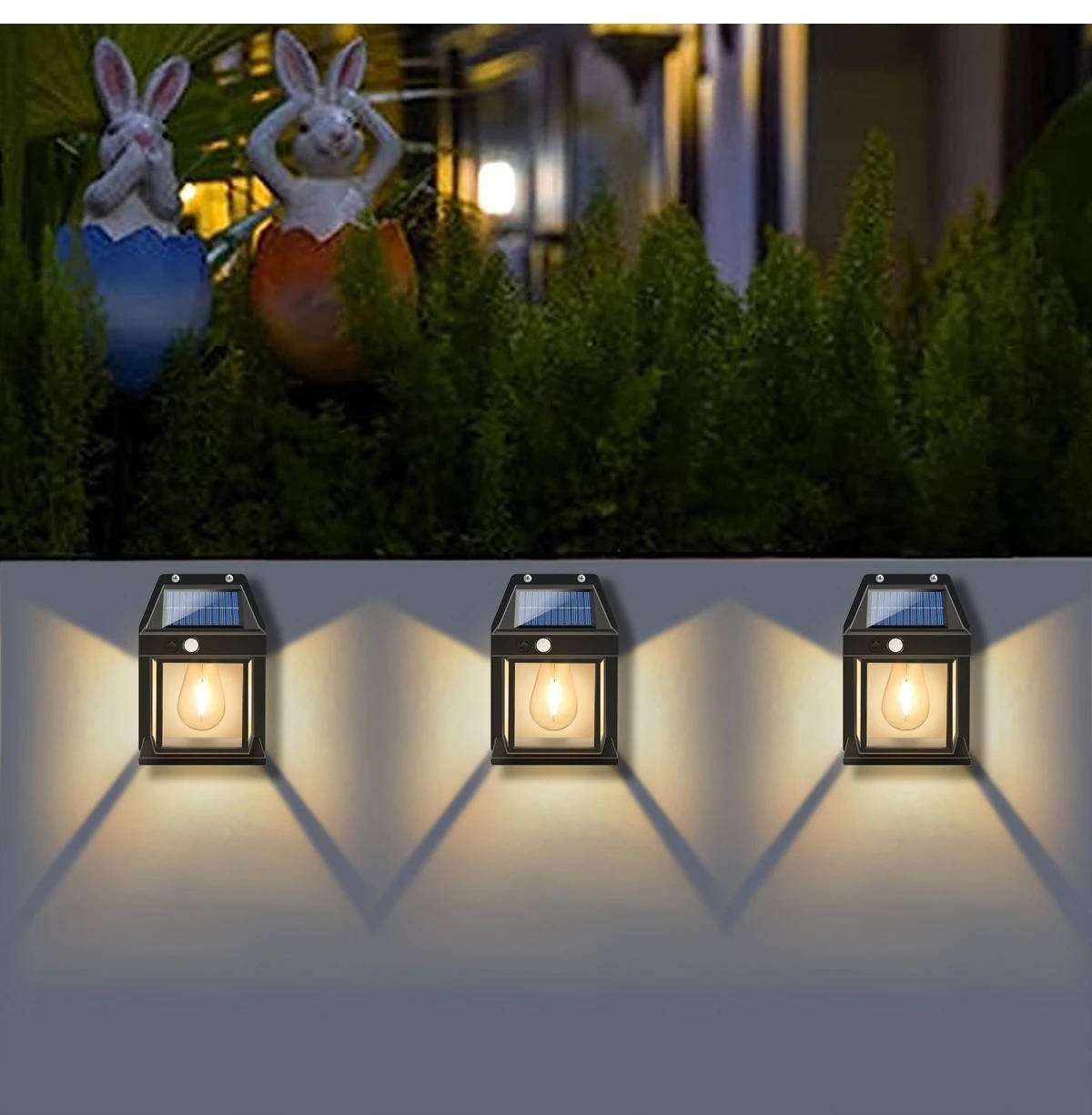 2 Set Solar Wall Lamp Outdoor - TRENDVYO