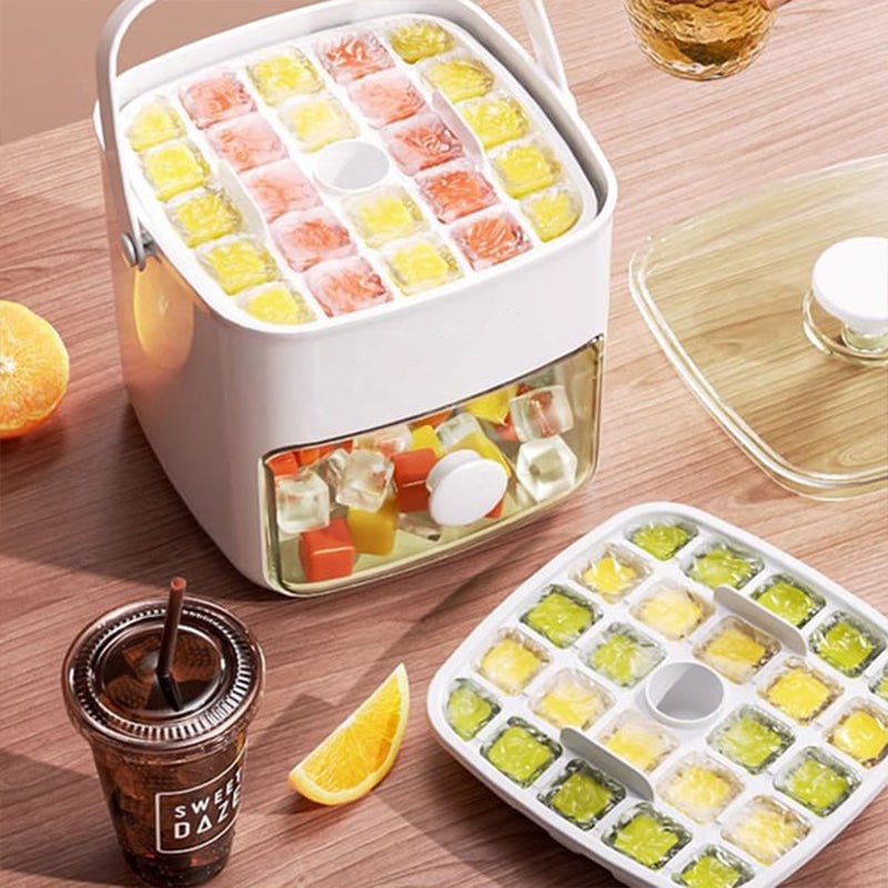 2-Stage Push In Ice Cube Tray - TRENDVYO