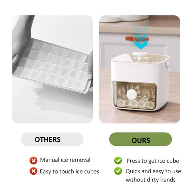 2-Stage Push In Ice Cube Tray - TRENDVYO