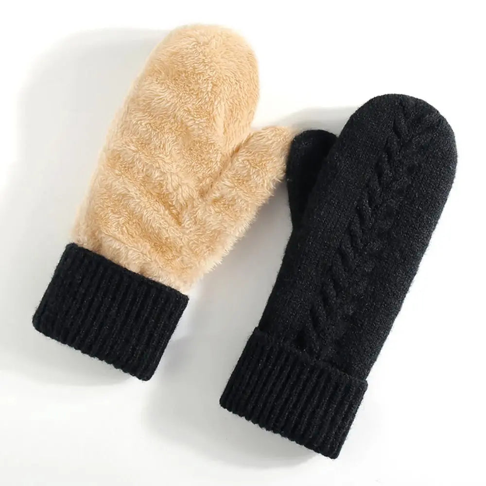 Manoplas de invierno con forro polar de doble capa