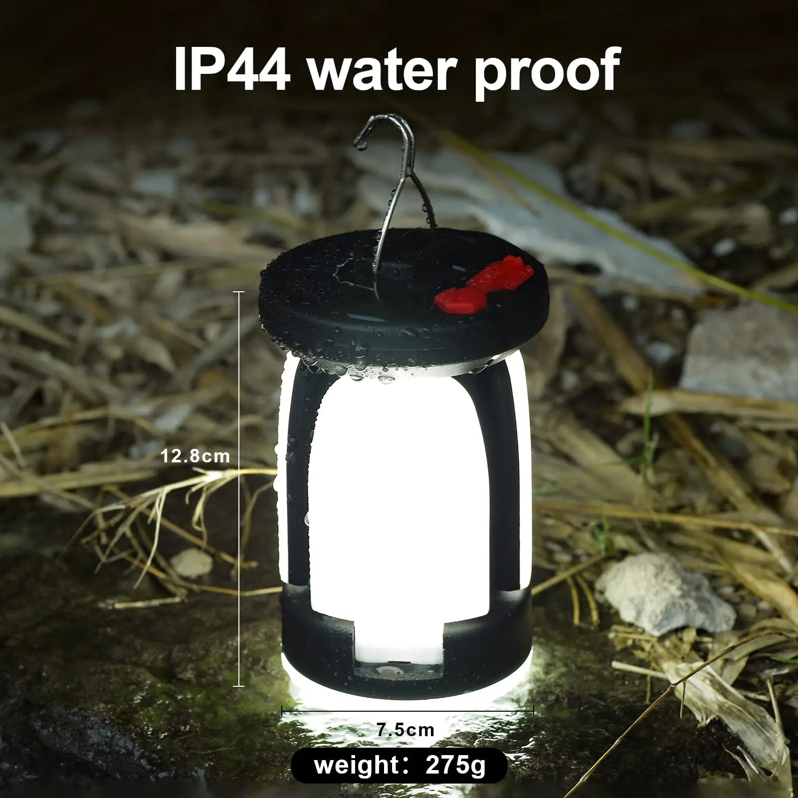 Linterna de camping plegable solar USB