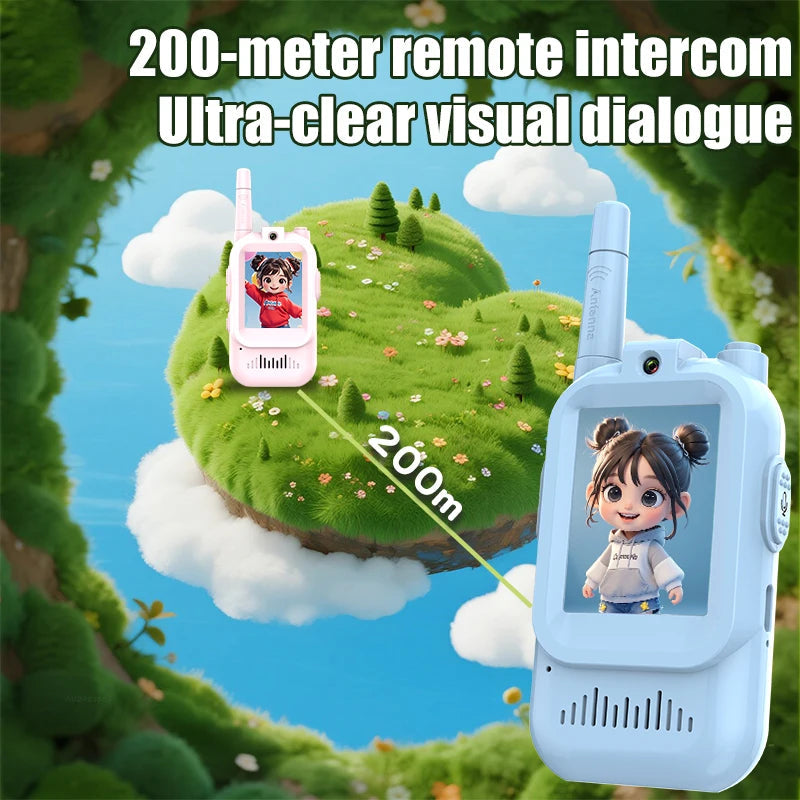 Walkie Talkie de video para niños, paquete de 2