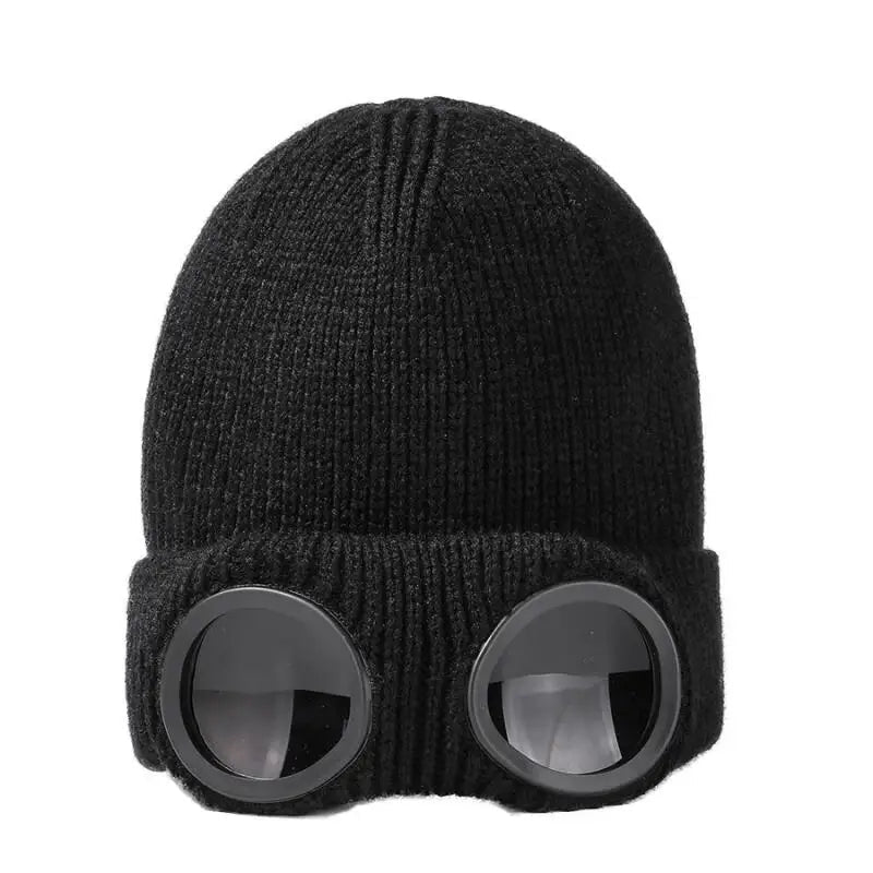 Gafas unisex gorro de invierno gorro de punto