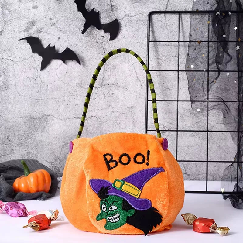 Bolsa de golosinas de calabaza de Halloween para niños