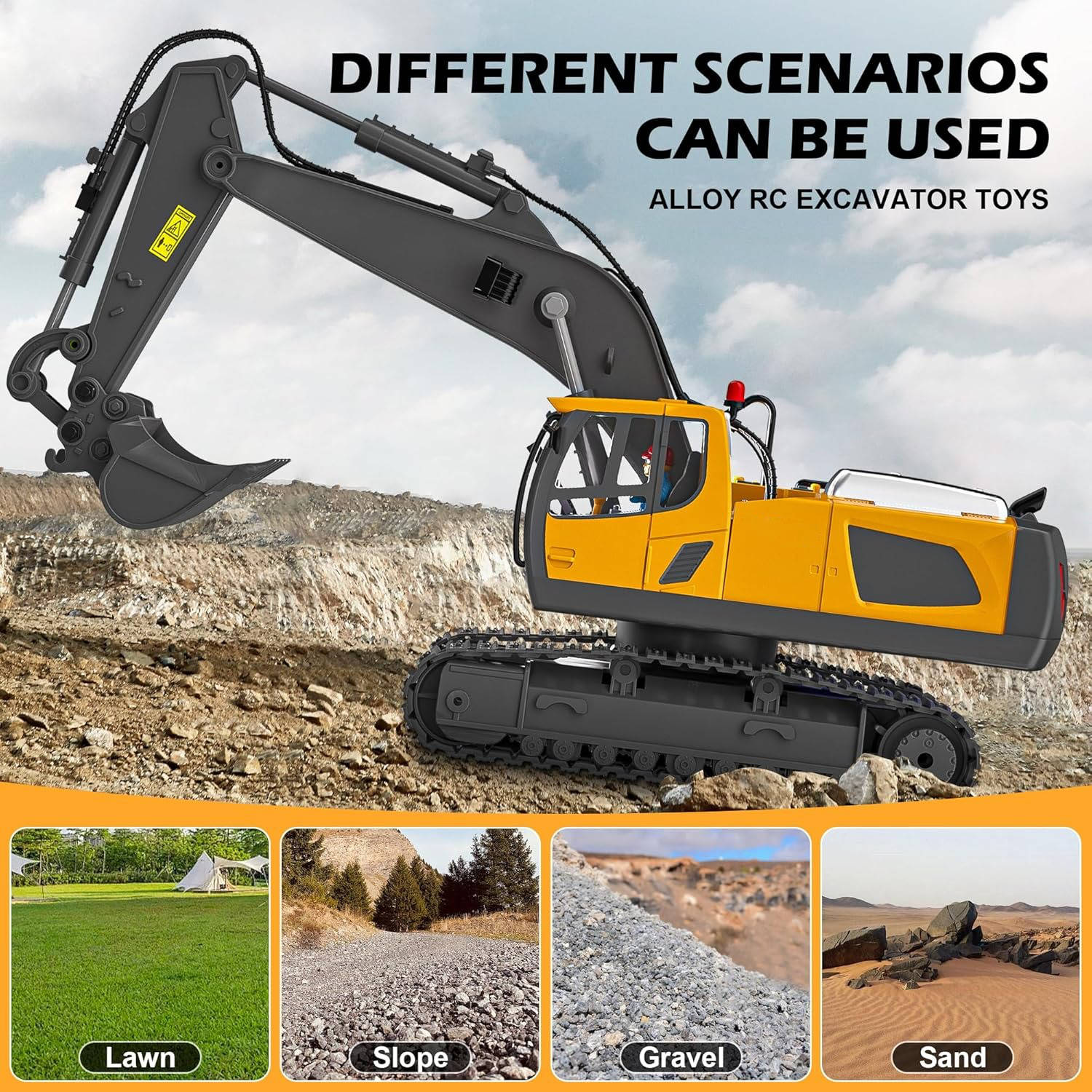 4WD Remote Control Excavator Bulldozer Dump - TRENDVYO
