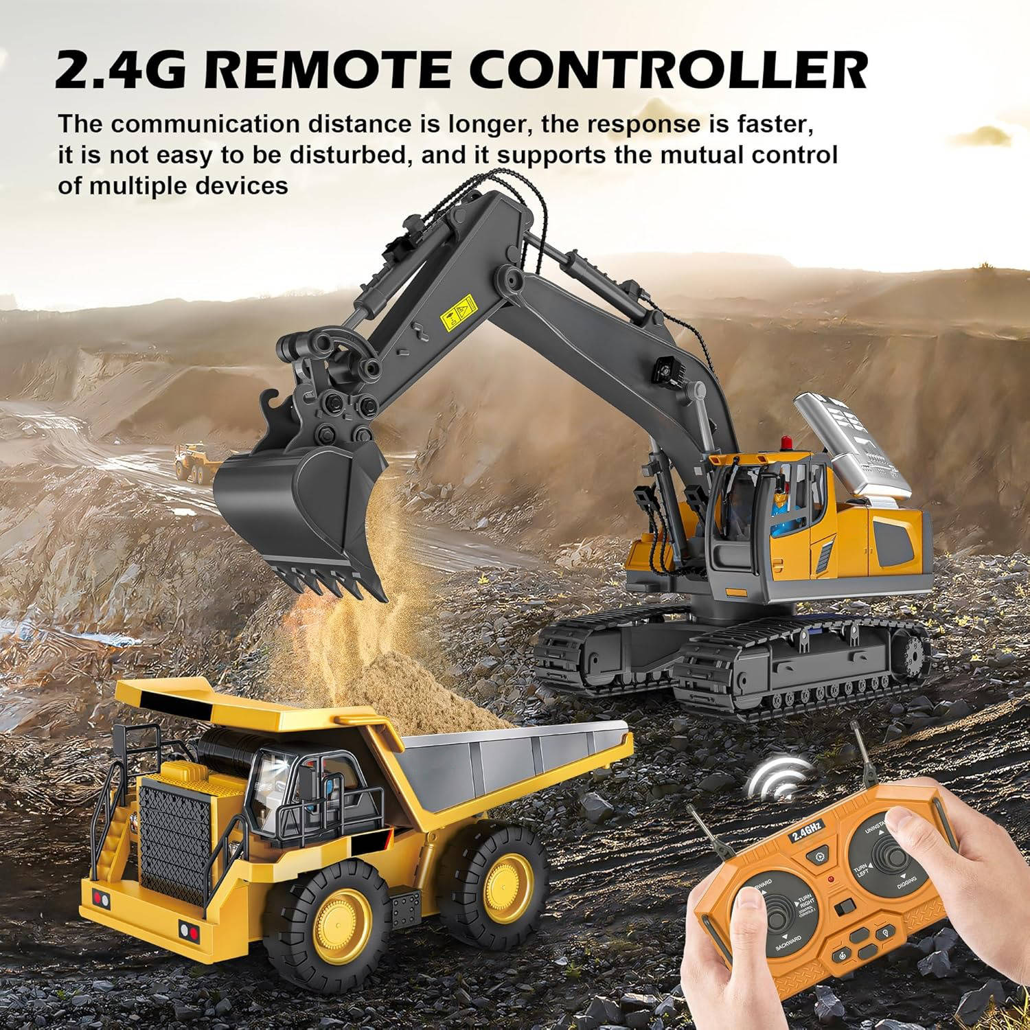 4WD Remote Control Excavator Bulldozer Dump - TRENDVYO