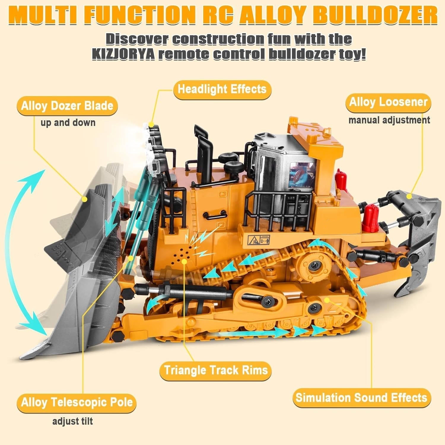 4WD Remote Control Excavator Bulldozer Dump - TRENDVYO
