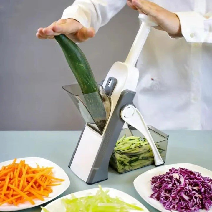 5-in-1 Vegetable Slicer with Collecting Tray - TRENDVYO