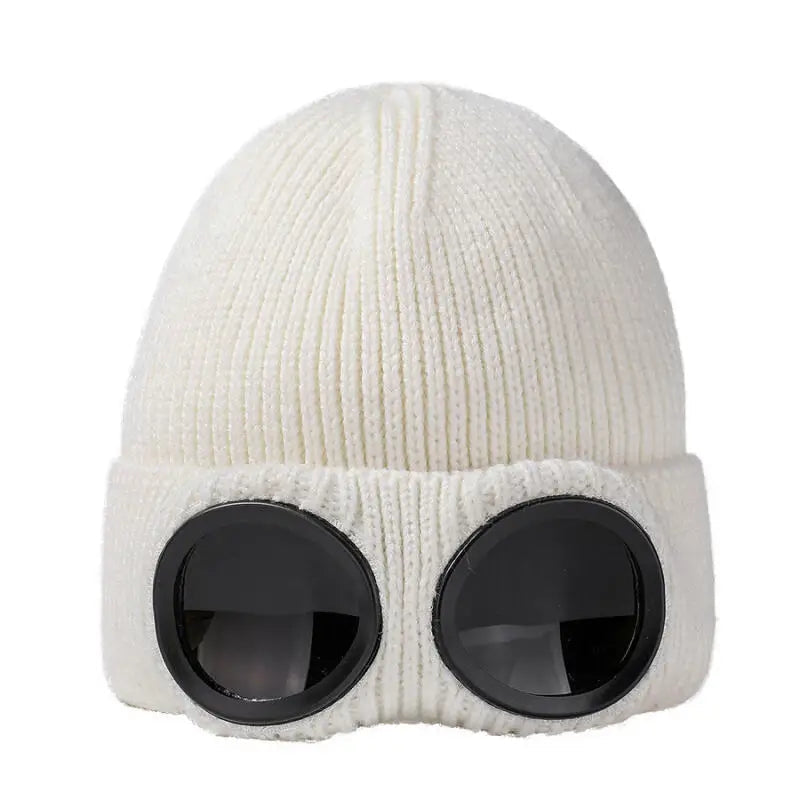 Gafas unisex gorro de invierno gorro de punto