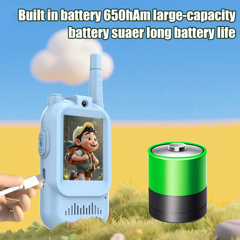 Walkie Talkie de video para niños, paquete de 2