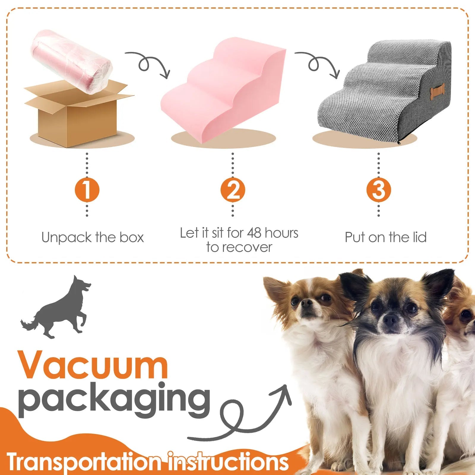 Escaleras para perros para cama
