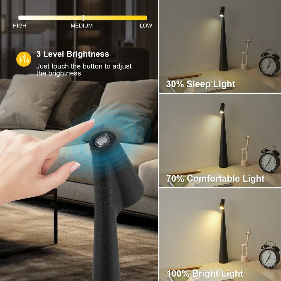 Luz de lectura con control táctil y atenuación tricolor