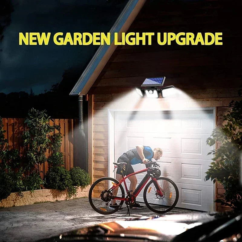 Luz solar con sensor de movimiento para exteriores