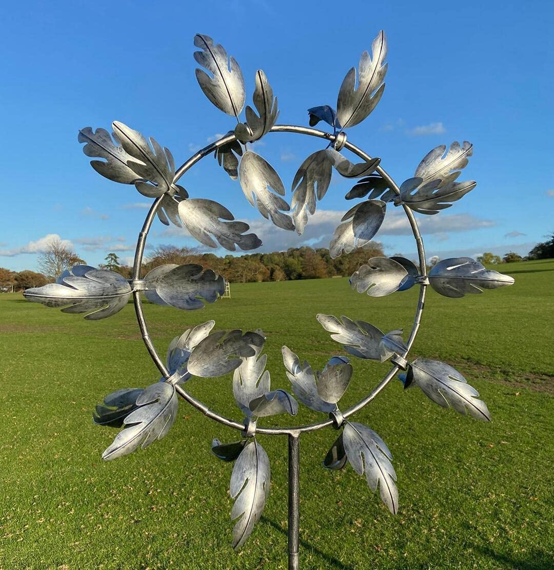 Molino de viento mágico de metal: Escultura de viento cinética para el jardín